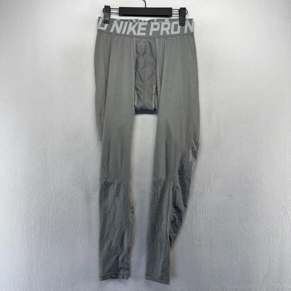 Nike Pro Compression Tights Men's XL Gray Training Workout Lifting Running Gym - Picture 1 of 9